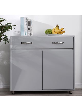 Kitchen Buffet Storage Cabinet  Sideboard Cabinet With 2 Doors & 1 Large Drawers Modern Simple Wood Buffets & Sideboards For Dining Room Kitchen Entryway Console Side Tables Grey - pzsku/ZC0536C7AA93729BFF372Z/45/_/1706529895/e3623da2-1fa4-4fa3-9880-95e7892815ef