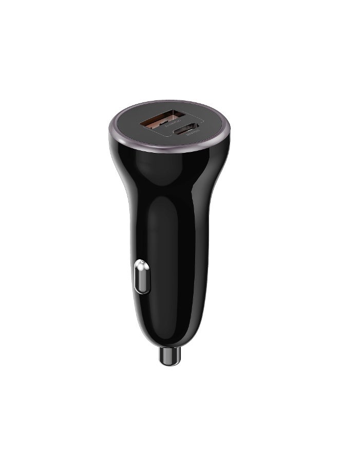 rsilou USB & Type-C 2 IN 1 Dual Ports Fast charging mobile car charger - Image 1
