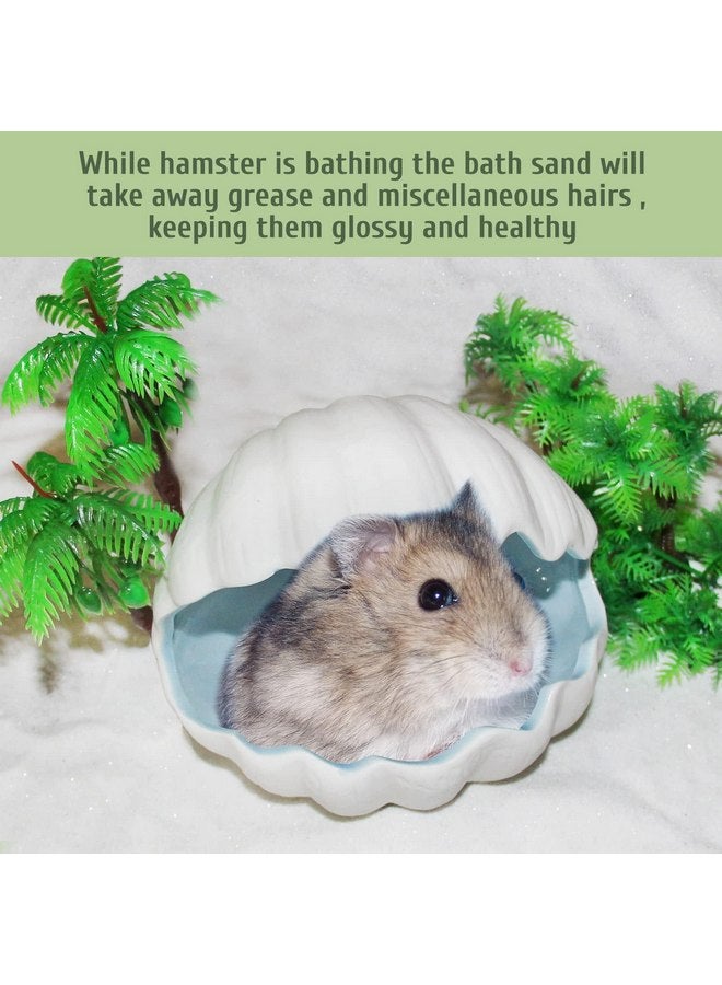 هامليدي رمل استحمام الهامستر غبار رمل الاستحمام مسحوق الجربوع رمل العناية بالحيوانات الأليفة الصغيرة مزرعة غبار شينشيلا حمام رمل فضلات الحمام 2 رطل رمل الهامستر - Image 5