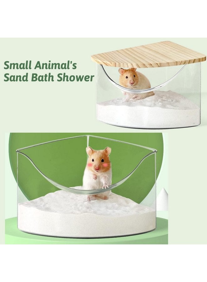 هامليدي رمل استحمام الهامستر غبار رمل الاستحمام مسحوق الجربوع رمل العناية بالحيوانات الأليفة الصغيرة مزرعة غبار شينشيلا حمام رمل فضلات الحمام 2 رطل رمل الهامستر - Image 3