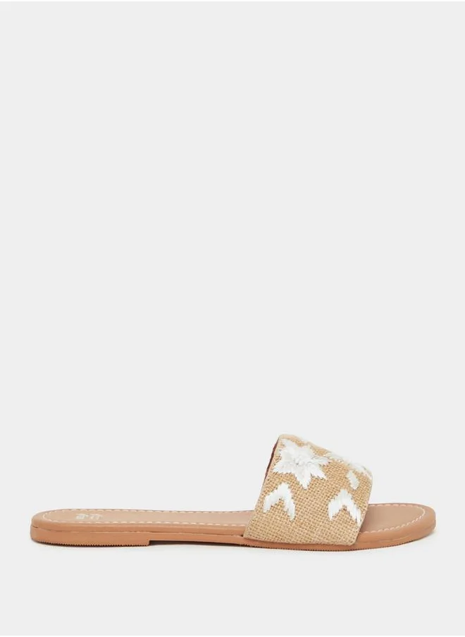 ستايلي Embraided Open Toe Flat Sandals