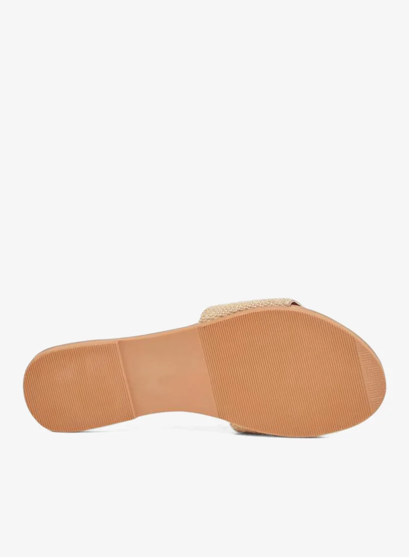 Styli Embraided Open Toe Flat Sandals