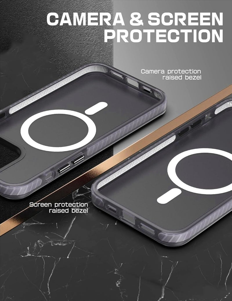 Mobistyle Polycarbonate iPhone 15 Cover, Compatible With Magsafe, Military Grade Drop Protection, Translucent Matte Back Cover Case Designed For iPhone 15 (Black) - Image 2