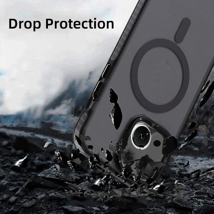 Mobistyle Polycarbonate iPhone 15 Cover, Compatible With Magsafe, Military Grade Drop Protection, Translucent Matte Back Cover Case Designed For iPhone 15 (Black) - Image 5