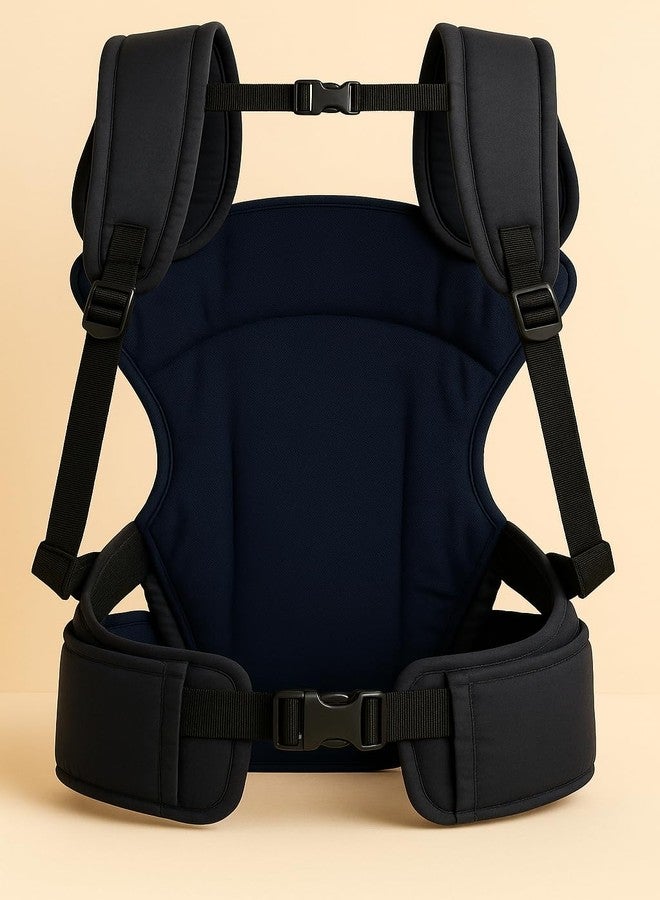Laee cute Ergonomic Baby Carrier with Reusable Cloth Diaper Combo | Adjustable, Breathable, Washable | Ideal for Newborn to 3 Years | Soft & Comfortable Baby Essentials Set (Blue) - Image 2