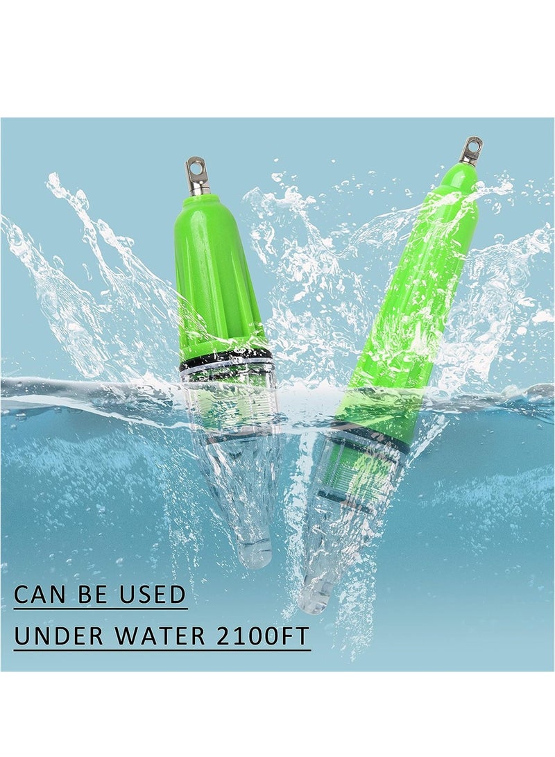 SYOSI LED Underwater Fishing Light, 4Pcs Deep Drop Super Waterproof LED Fishing Light, Attractive Glow Bait Lure Green Lamp Night Fishing Tools for Saltwater Freshwater - Image 4