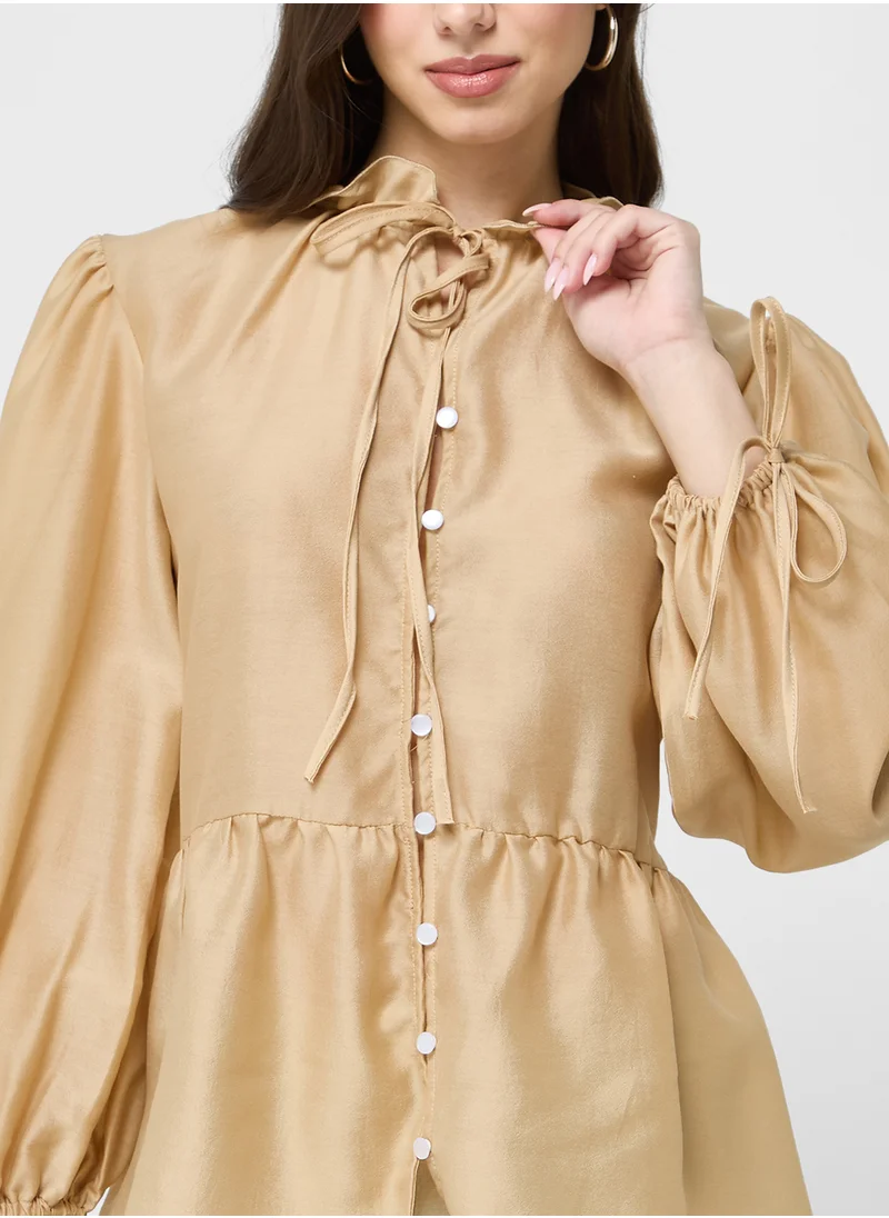 Ginger Ruffle Button Up Blouse