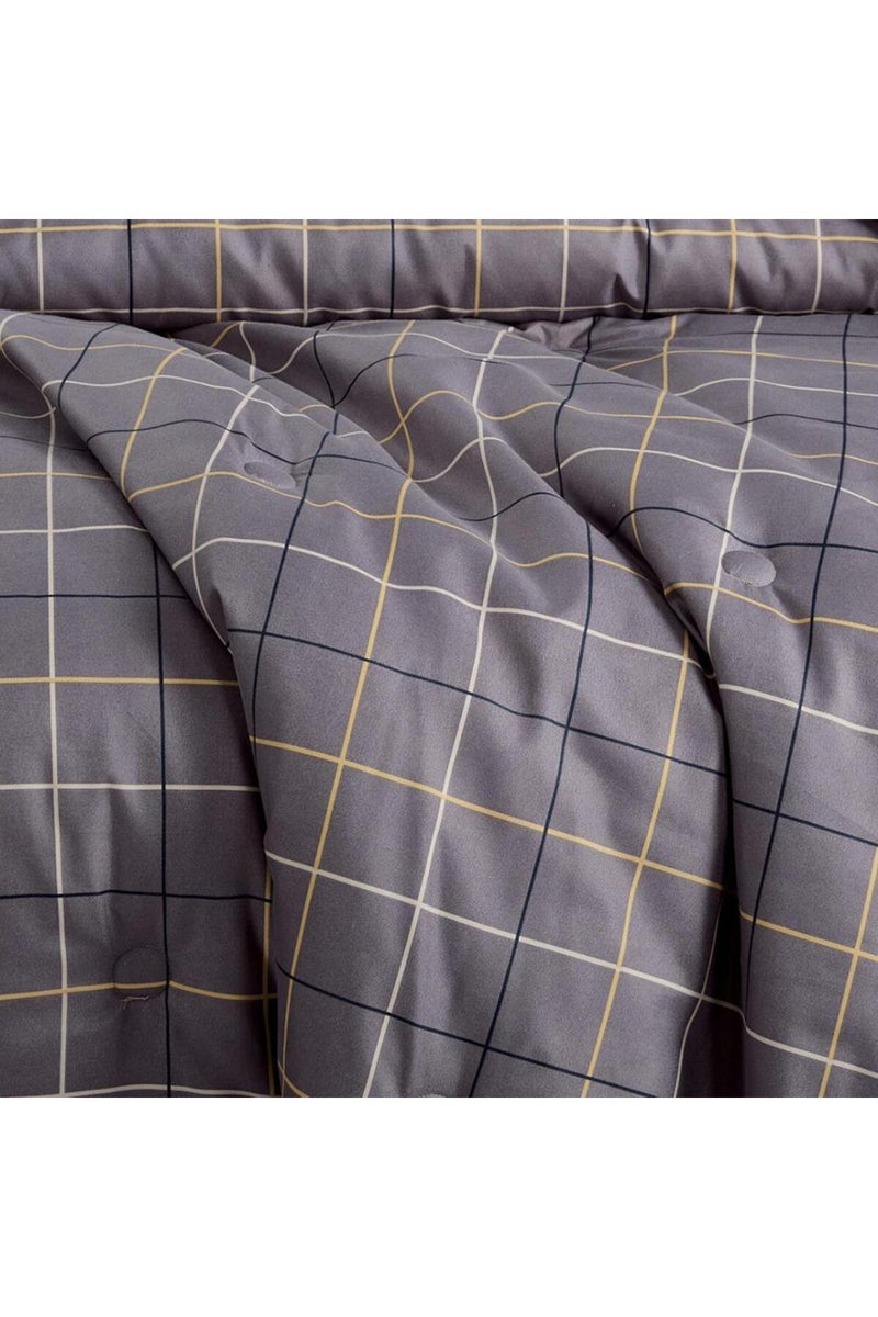 Melen Summer Single and a Half Bedspread – 4 Pieces – Layton – Dark Gray – Skin - Image 5