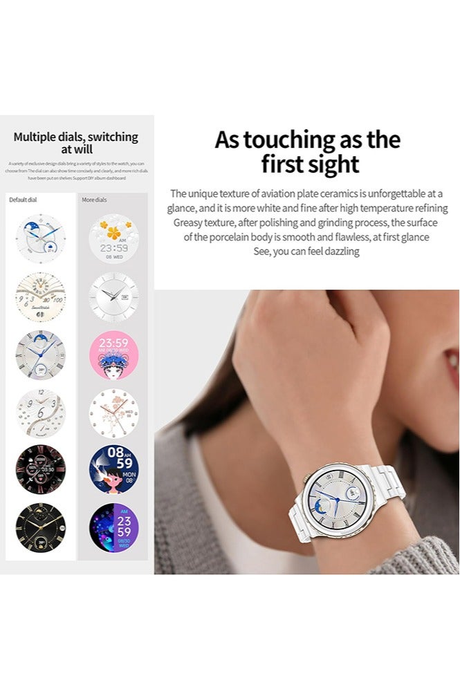 RollsTimi  White Smart Watches for Women(Answer/Make Call), Fulltouch Fitness Tracker Watches with Sleep Monitor Multiple Sport Modes Activity Smartwatch Compatible with Android and iOS Phones - Image 5