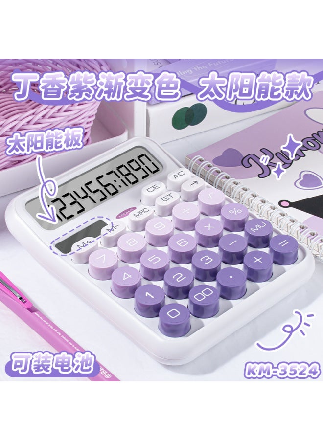 Solar Calculator Mechanical Keyboard High Color Value Computer Student Accounting Finance Gradient Calculator