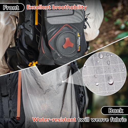 HIKEMAN Kangaroo Pocket for Backpack, Lightweight Breathable Front-Pocket Elastic Mesh Kangaroo Pouch, Place Wet Clothing/Rain Gear (Black) - Image 4