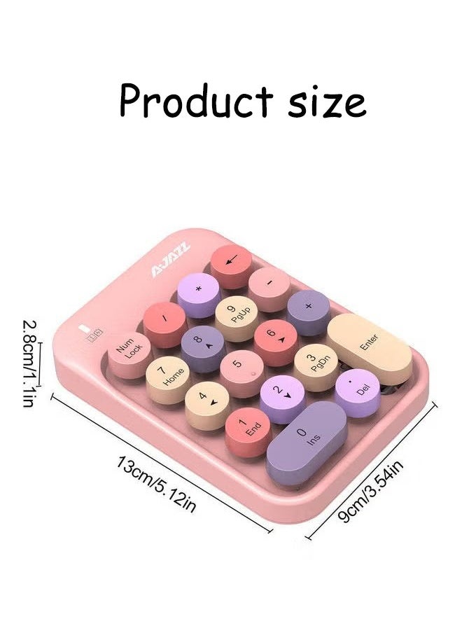 AOLION - Wireless Numeric Keypad 18 Keys with 2.4G Mini Portable Silent Number Pad USB Receiver Financial Accounting Keyboard Extensions for Laptop Desktop PC Pro - Image 1