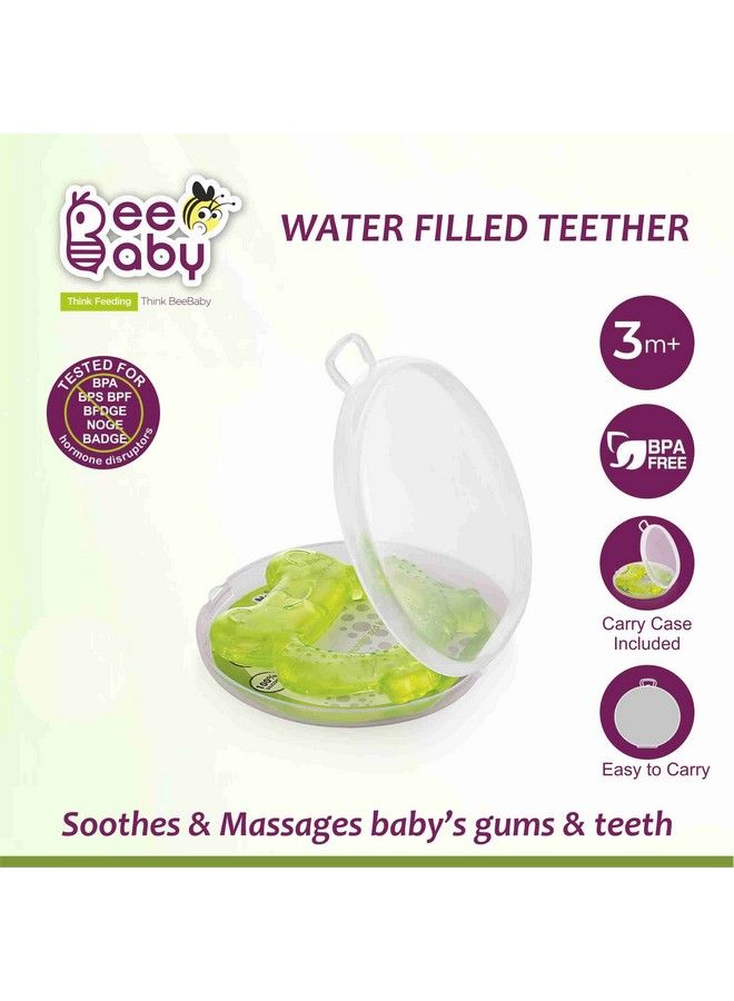 Beebaby Frog Teethers For 6 To 3 Months Bpa Free. Cooling Water Filled Baby Teether Soft Teething Toy For Babies With Carry Case Soothes Gums And Easy To Grip (6 Months+) (Frog Green) - Image 3