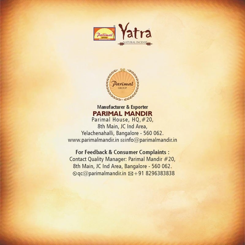 PARIMAL yatra Incense Sticks | Aromatic AGARBATHI | - 24 G x 6 = 144 Grams | Agarbatti for Pooja, Charcoal Free Incense Sticks,100% | - Image 5