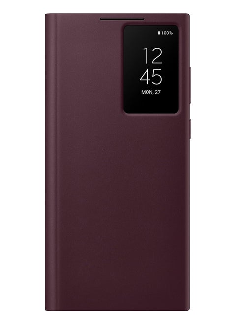 Galaxy S22 Ultra S-View Flip Cover, Protective Phone Case, Tap Control, Cutting Edge Design, US Version,Green