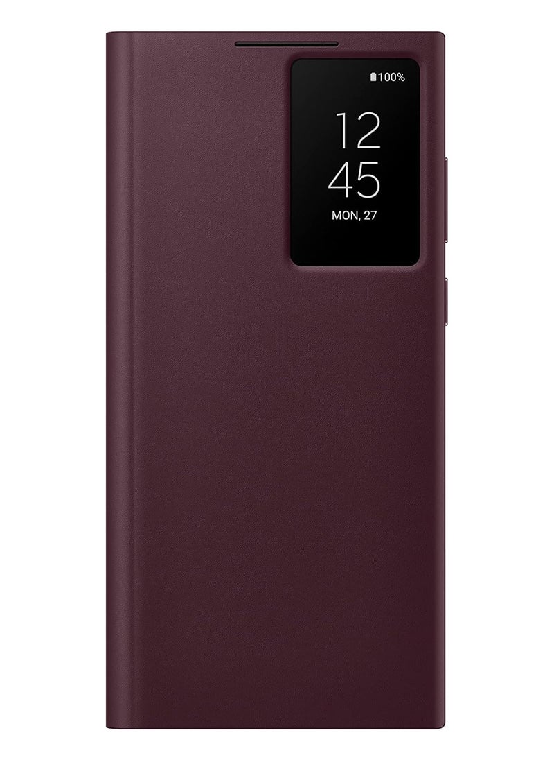 Galaxy S22 Ultra S-View Flip Cover, Protective Phone Case, Tap Control, Cutting Edge Design, US Version,Green