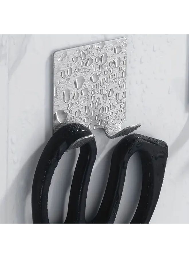 No Drill Razor Hooks 3 Pieces Black Plastic Damage Free Bathroom Organizer Space Saving Storage Rack - Image 5