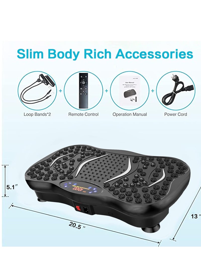 Generic - Vibration Plate Exercise Machine, Whole Body Motion Vibration Platform, Home Training Equipment, LCD Display Remote Control & Balance Straps - Image 1