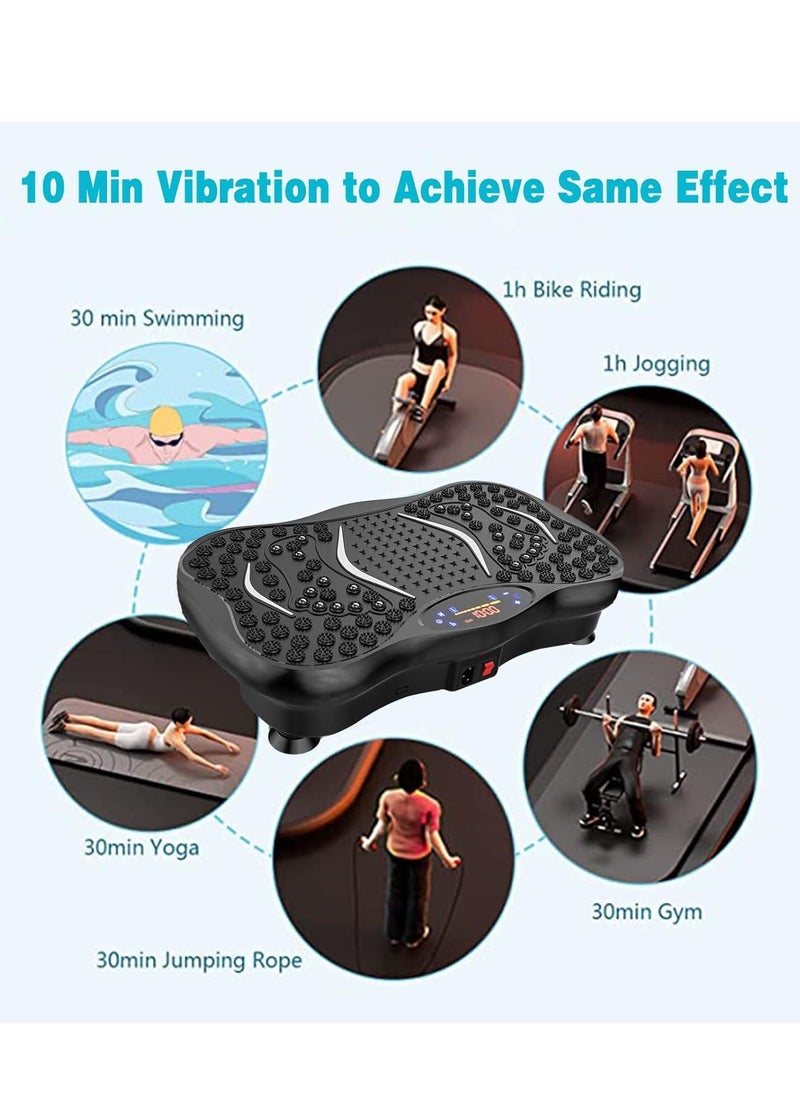 Generic - Vibration Plate Exercise Machine, Whole Body Motion Vibration Platform, Home Training Equipment, LCD Display Remote Control & Balance Straps - Image 1