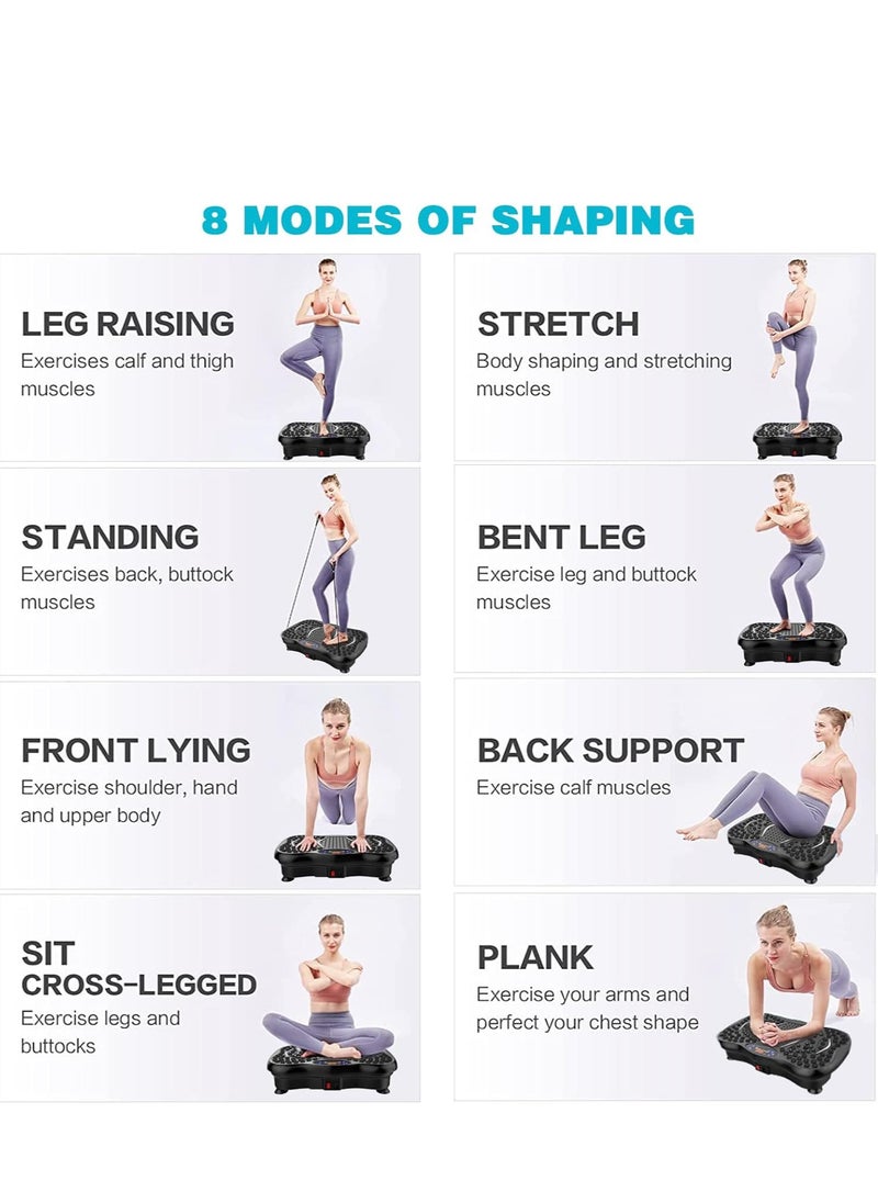 Generic - Vibration Plate Exercise Machine, Whole Body Motion Vibration Platform, Home Training Equipment, LCD Display Remote Control & Balance Straps - Image 1