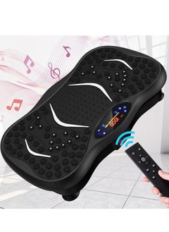 Vibration Plate Exercise Machine, Whole Body Motion Vibration Platform, Home Training Equipment, LCD Display Remote Control & Balance Straps