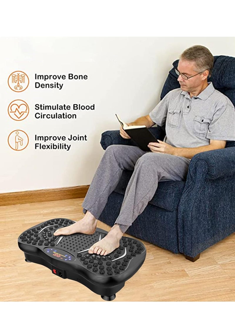 Generic - Vibration Plate Exercise Machine, Whole Body Motion Vibration Platform, Home Training Equipment, LCD Display Remote Control & Balance Straps - Image 1