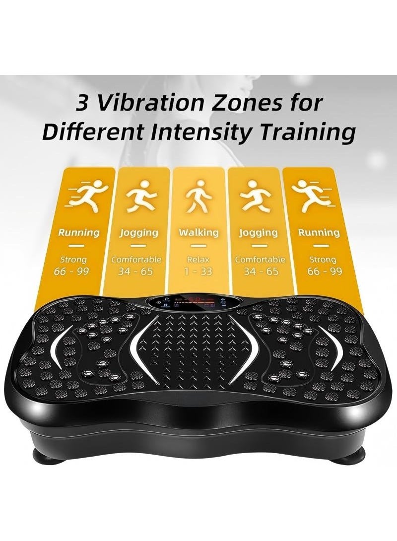 Whole Body Vibration Plate Exercise Machine, 99 Speed Levels Fitness Shaker Platform with Remote Control & Resistance Bands, Home Gym Vibrating Trainer for Muscle Toning, 330lbs Heavy Duty Capacity, Non-Slip Suction Base - Image 2