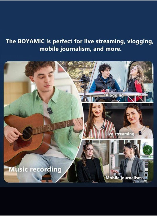 BOYAMIC Professional Wireless Lavalier Microphone For Iphone Android Camera with 8GB-Onboard Recording Up to 15H 300M Transmission for Cameras Mixers for Live Streaming Vlogging Interview Recording - pzsku/ZC053FBBE18179F0E9CA0Z/45/_/1727426374/06877690-8db3-4af9-93cc-b1112bb2af3f