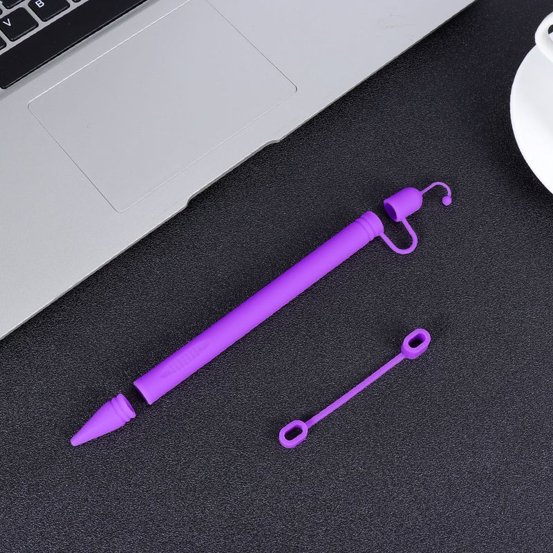 Useful Stylus Sleeve Cover Screen Silicone Grip Holder Compatible for Apple Pencil 1 with Anti-lost Sleeve ( ) - Image 1