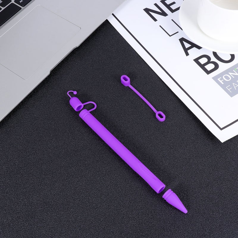 Useful Stylus Sleeve Cover Screen Silicone Grip Holder Compatible for Apple Pencil 1 with Anti-lost Sleeve ( ) - Image 3