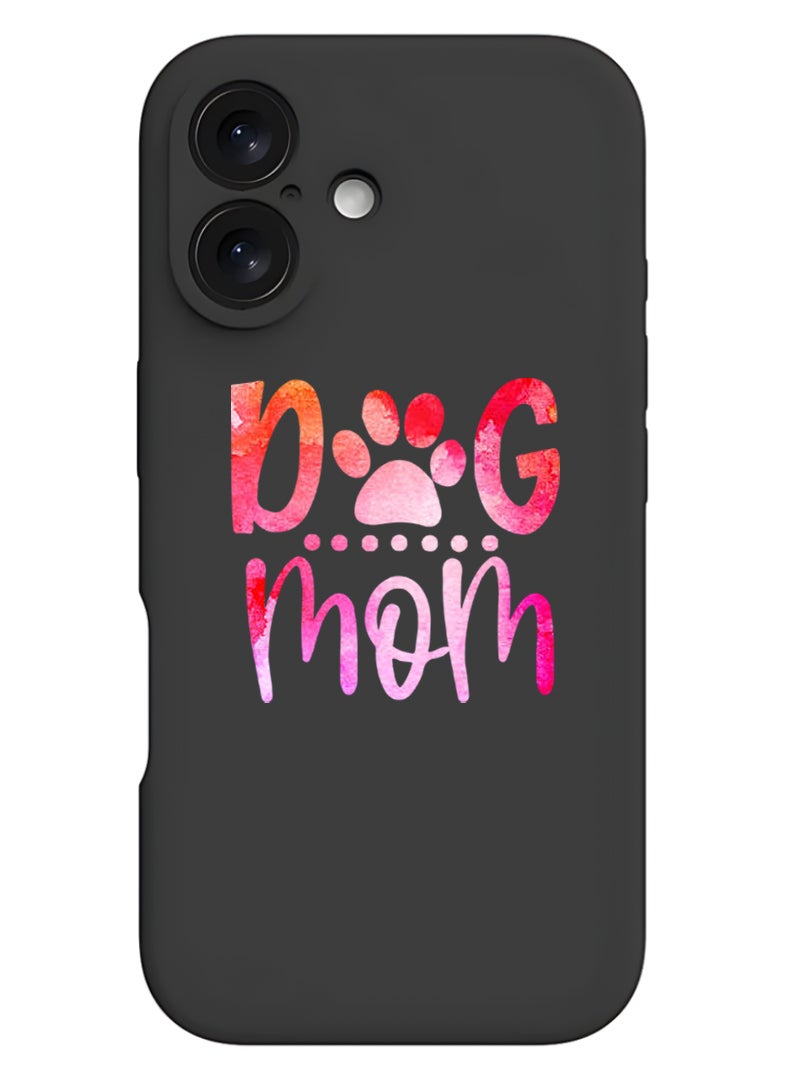 Theodor iPhone 16 Plus Black Protective Slim Fit Case Liquid Silicone Cover with Full Body Protection Anti-Scratch Shockproof Case For iPhone - Dog with bubble - Image 1