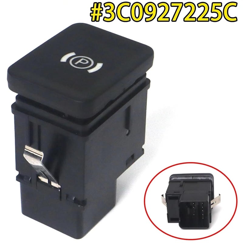 Electric Parking Handbrake Control Switch Button 3C0927225C Compatible with VW Passat B6 3C CC 2006 2007 2008 2009 2010 2011 2012 - Image 2