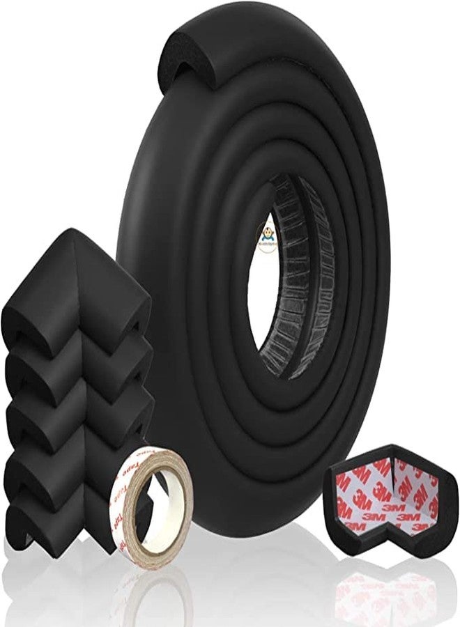 PRAYAS Edge & Corner Guards for Kids - Density Baby Proof Table Protector-Corner Cushion and Edge Safety Bumpers (Black) - Image 2
