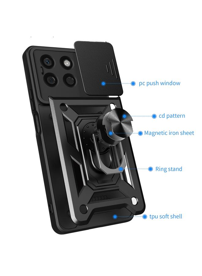اس-توب جراب لهاتف Honor X8b بتصميم غطاء كاميرا منزلق مصنوع من مادة TPU+PC - Image 3