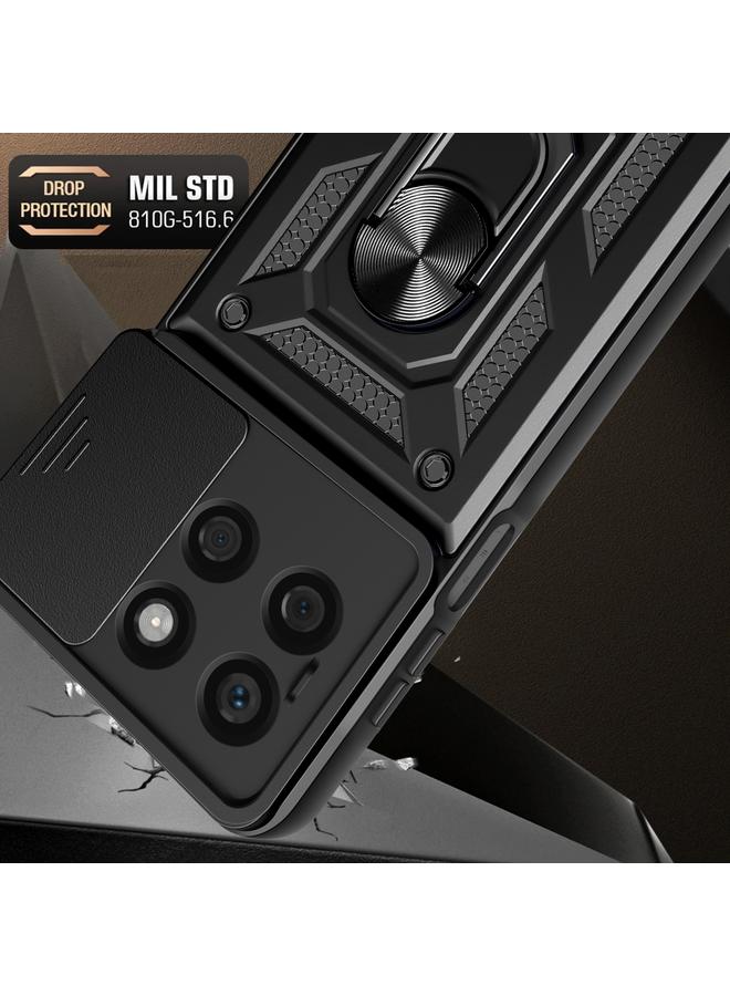 اس-توب جراب لهاتف Honor X8b بتصميم غطاء كاميرا منزلق مصنوع من مادة TPU+PC - Image 5
