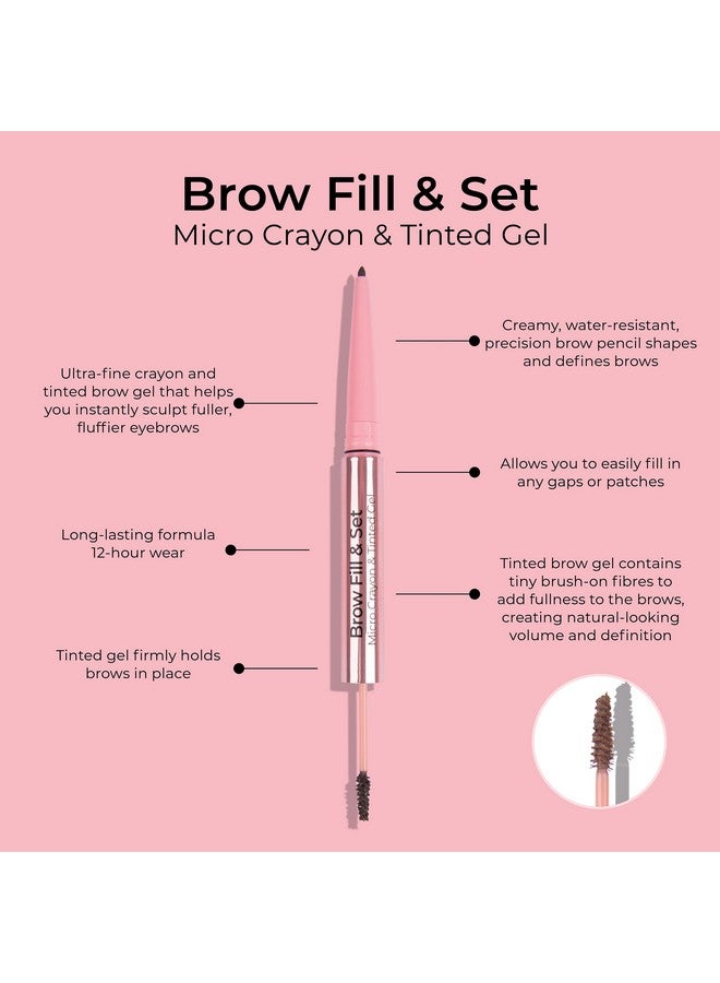 أم سي أو بيوتي قلم حواجب مزدوج خفيف/متوسط وجل ملون ذو مظهر طبيعي، مستحضرات تجميل نباتية خالية من القسوة - Image 2