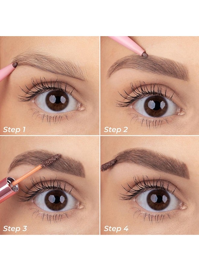 أم سي أو بيوتي قلم حواجب مزدوج خفيف/متوسط وجل ملون ذو مظهر طبيعي، مستحضرات تجميل نباتية خالية من القسوة - Image 3