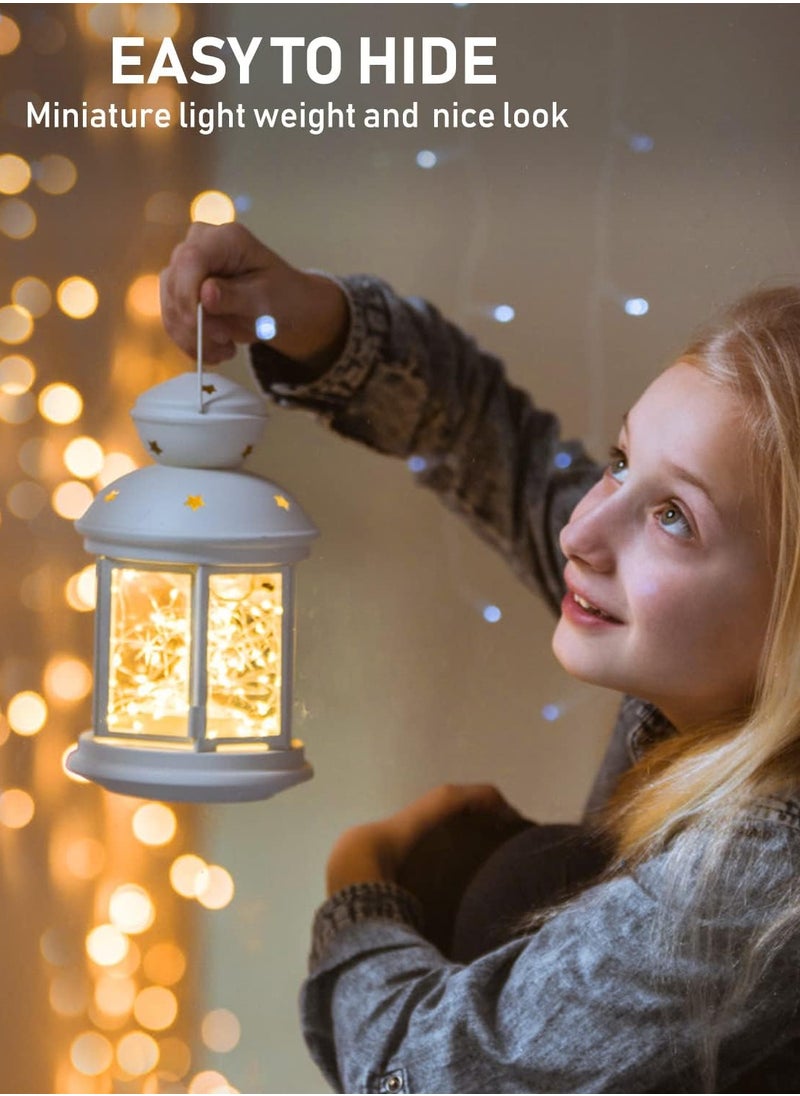 Eworld Waterproof 10Ft LED Fairy String Lights, Battery-Operated 30 Warm White Firefly Lights on Ultra-Thin Silver Wire for Indoor & Outdoor Decorations, Perfect for Parties, Weddings, and Festivals  - Image 2