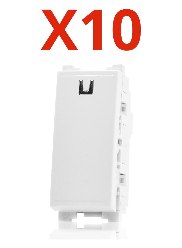 Sanshe sharm Original Sanchi Sharm 16 Amp Electrical Switch, 10 Pieces, White - Image 1