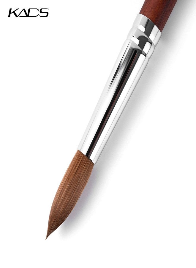 KADS 100% Kolinsky Sable Acrylic Nail Art Brush Red Wood Pen Nail Brush Size 12# 14# 16# 18# 20# Nail Art Manicure Tool Set (size16) - Image 2