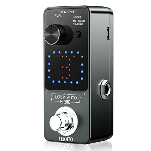 LEKATO Looper Pedal,Guitar Looper Pedal for Electric Guitar&Bass Loop Pedal with SYNC & Tuner Function Triple Effect Guitar Looper with LED Screen Unlimited Overdubs 3 Loops 18 Minutes Record Time - Image 1