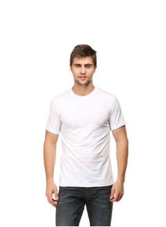 RSO Outfits White Men's Half Sleeve Round Neck Cotton Tshirt  - Image 1