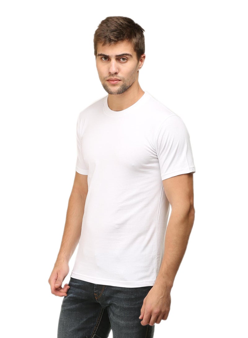 ملابس RSO تي شيرت قطني برقبة دائرية للرجال باللون الأبيض - Image 3