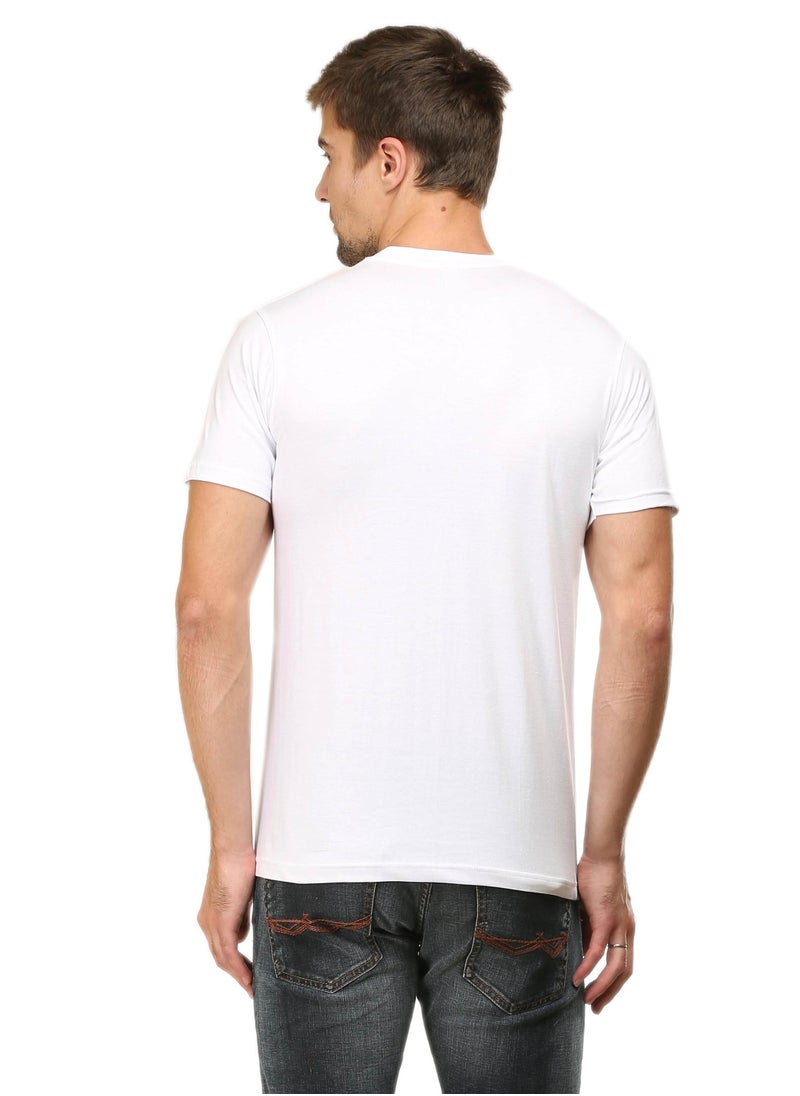 White Men's Half Sleeve Round Neck Cotton Tshirt - pzsku/ZC05490ACAEA2172C9334Z/45/_/1715755666/8978812e-f0e5-4e7b-9105-57aab8fb3386