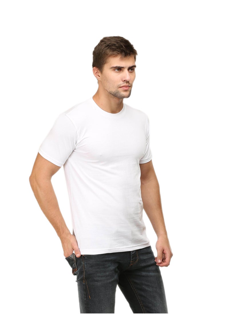 White Men's Half Sleeve Round Neck Cotton Tshirt - pzsku/ZC05490ACAEA2172C9334Z/45/_/1715755736/5a7c06e3-e53d-4b47-9a83-756fb13edb88