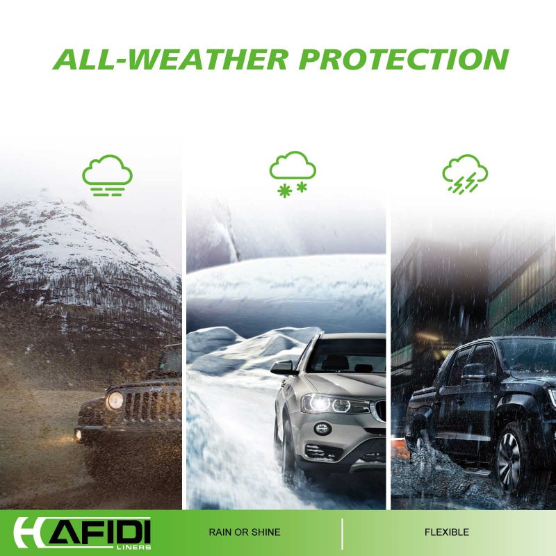 HAFIDI Floor Mats Custom for 2022-2026 Hyundai Tucson (No Hybrid Models) All Weather Protection TPE Heavy Duty Non-Slip Automotive Floor Liners Fits Front& 2nd Row Full Set Accessories, Black - Image 3