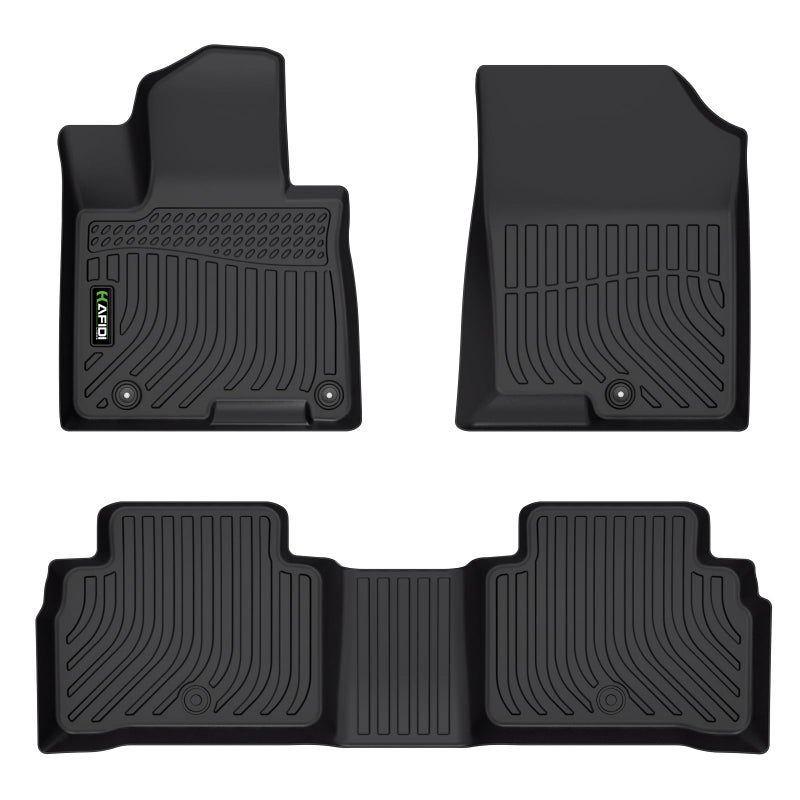 HAFIDI Floor Mats Custom for 2022-2026 Hyundai Tucson (No Hybrid Models) All Weather Protection TPE Heavy Duty Non-Slip Automotive Floor Liners Fits Front& 2nd Row Full Set Accessories, Black - Image 1
