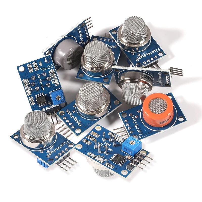 ACEIRMC 9pcs/Lot Gas Detection Sensor Module MQ-2 MQ-3 MQ-4 MQ-5 MQ-6 MQ-7 MQ-8 MQ-9 MQ-135 Sensor Module Gas Sensor Starter Kit for Arduino Raspberry Pi (9PCS/Lot) - Image 3