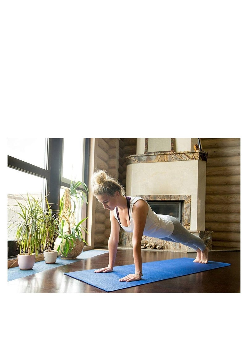 SportQ Yoga Mat With Holder Strap And Bag - Blue  - Image 3