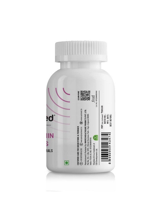 Unived Basics Multivitamin & Minerals For Women, 100% Rda Of All Vitamins With Algae Calcium & Plant-Based Vitamin D3 Plus Important Minerals, Complete Formulation For Health & Wellbeing - Capsule - Image 4